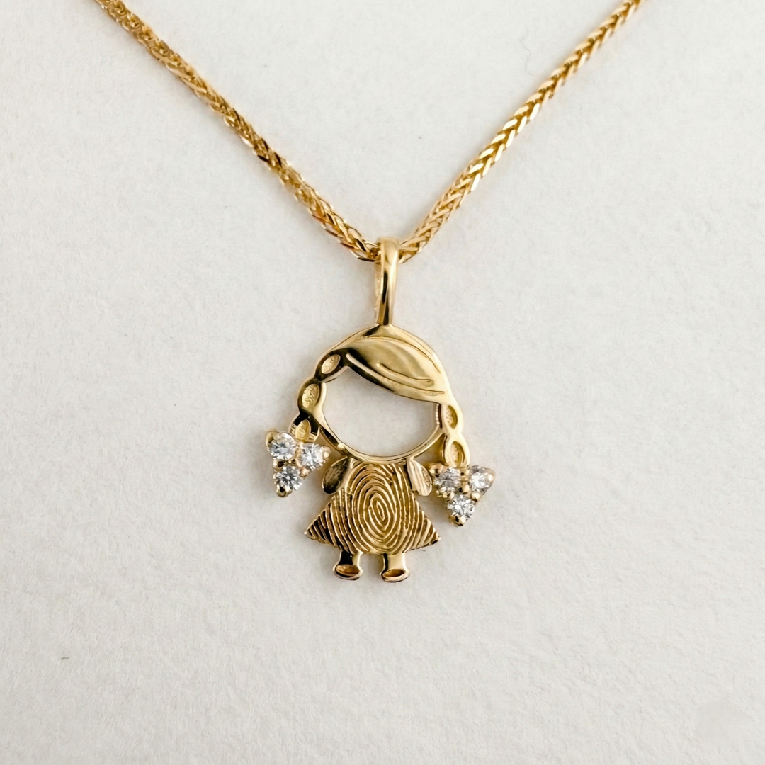 תליון טביעת אצבע ילדה