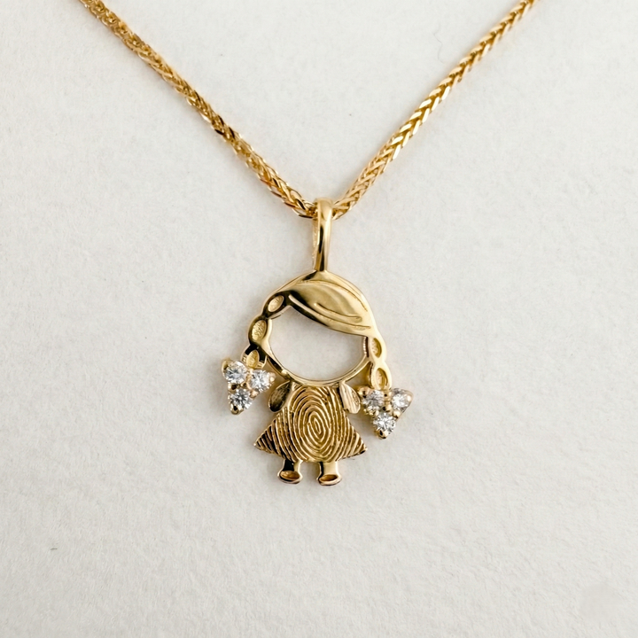 תליון טביעת אצבע ילדה