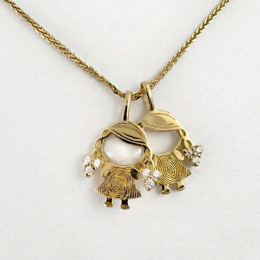 תליון טביעת אצבע ילדה