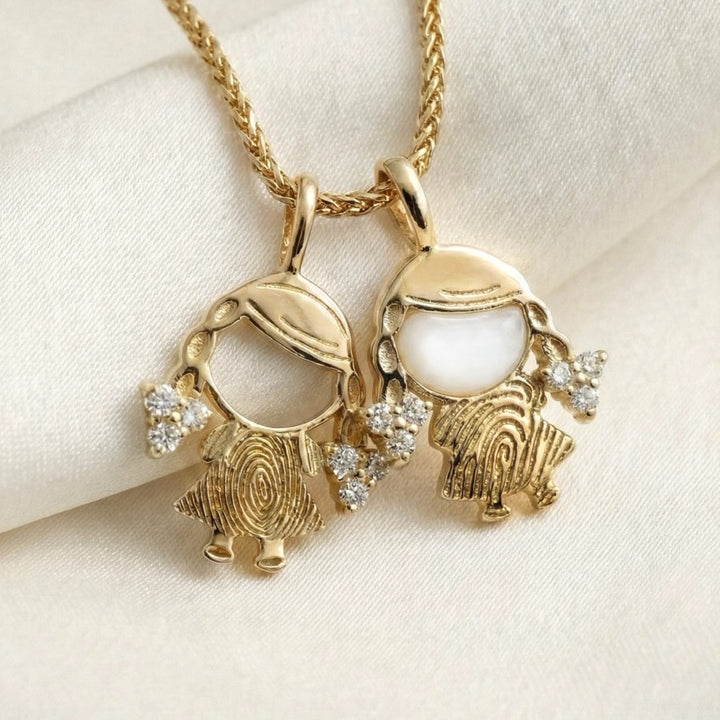 תליון טביעת אצבע ילדה